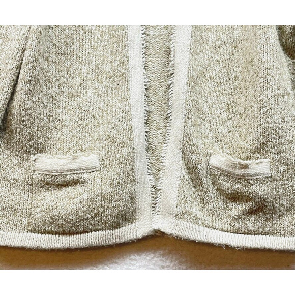 Banana Republic Womens Sweater Small Beige Cream Cardigan Bucle Knit Open Front - Picture 5 of 11